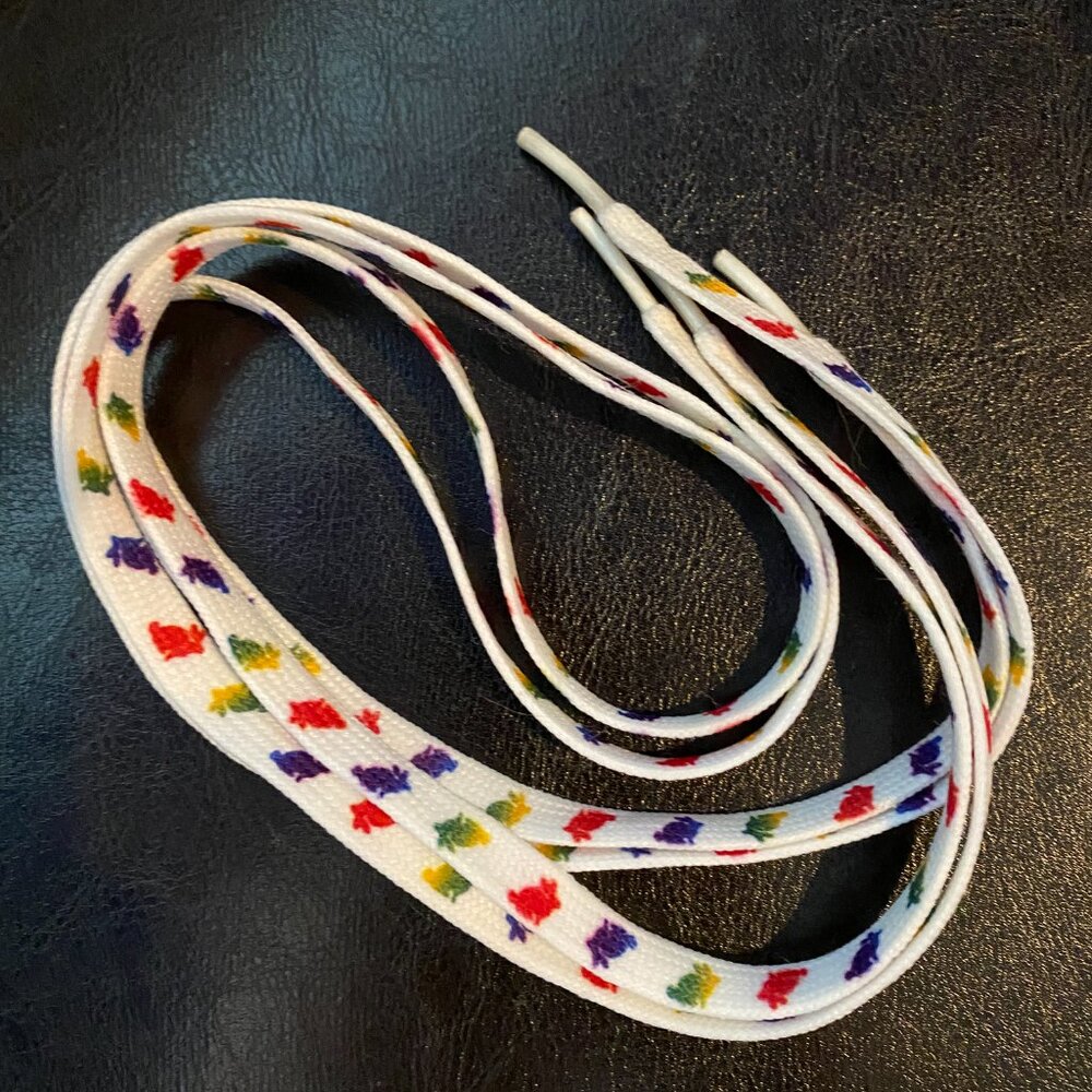 Vintage 80s decorative retro shoelaces